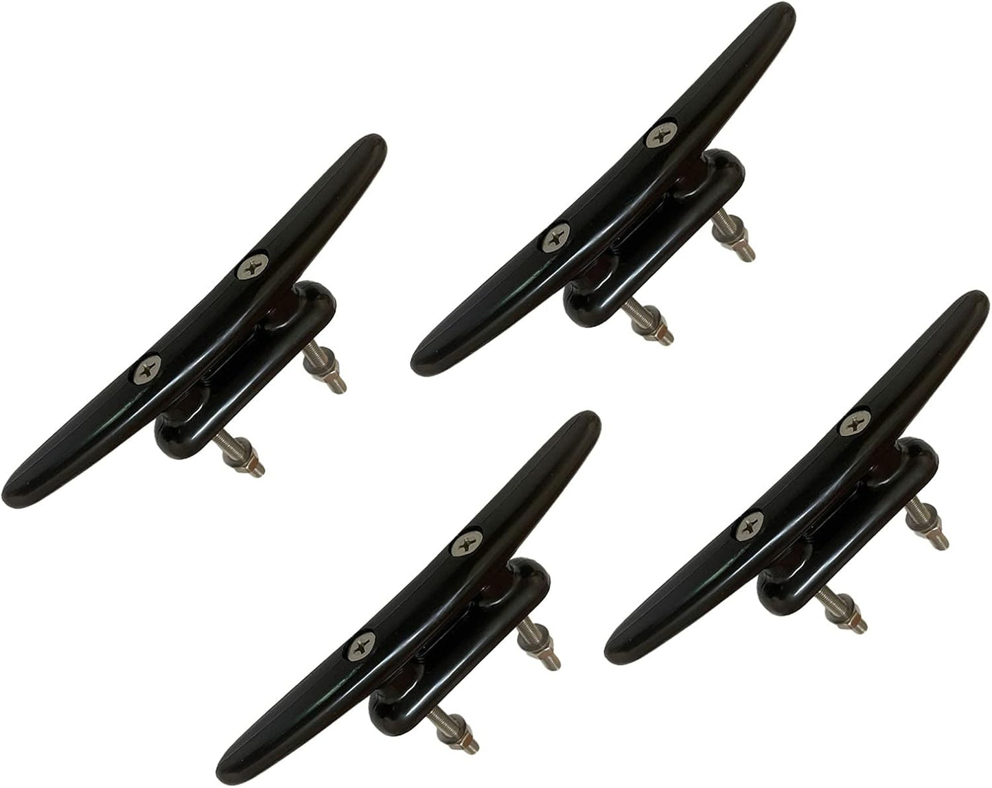Boat Cleat Black Nylon Dock Cleat Kayak Cleat,3inch,4 inch,5 inch,6 inch,8 inch,4pack with Fasteners