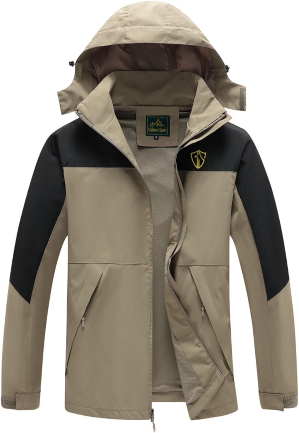 GIISAM Rain Jacket for Men, Mens Waterproof Raincoat Lightweight Rain Jackets Outdoor Rain Coat Windbreaker with Hood