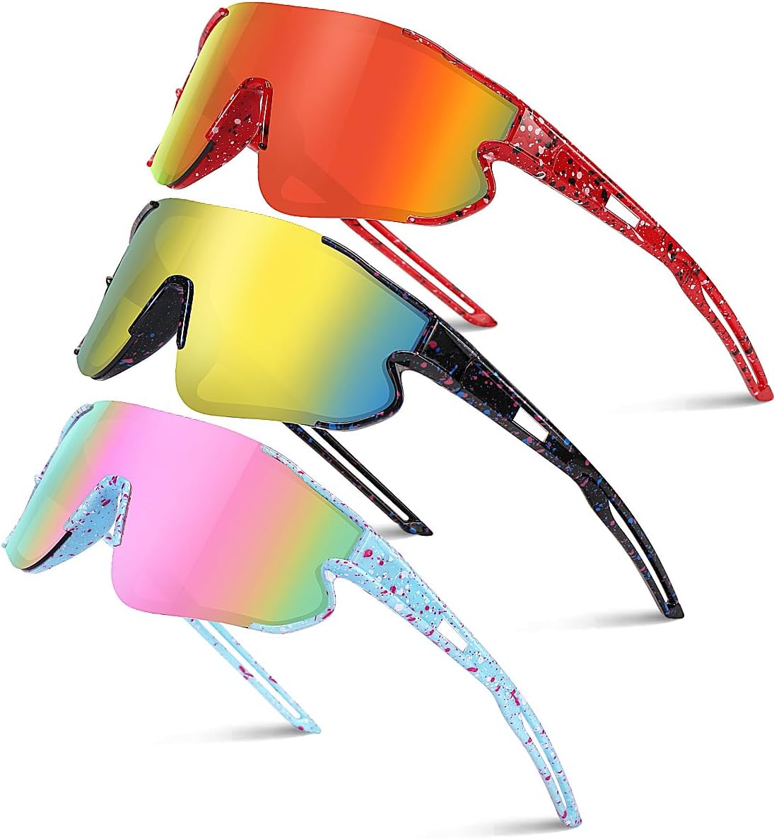 Kids Baseball Sunglasses for Boys Girls Youth Softball Cycling Sports Sunglasses UV400 Protection Age 5-12