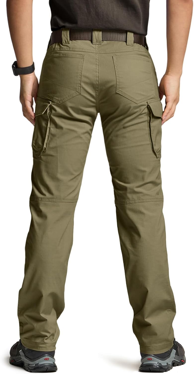 CQR Women's Flex Stretch Tactical Pants, Water Resistant Ripstop Cargo Work Pants with Pockets for Outdoor & Hiking