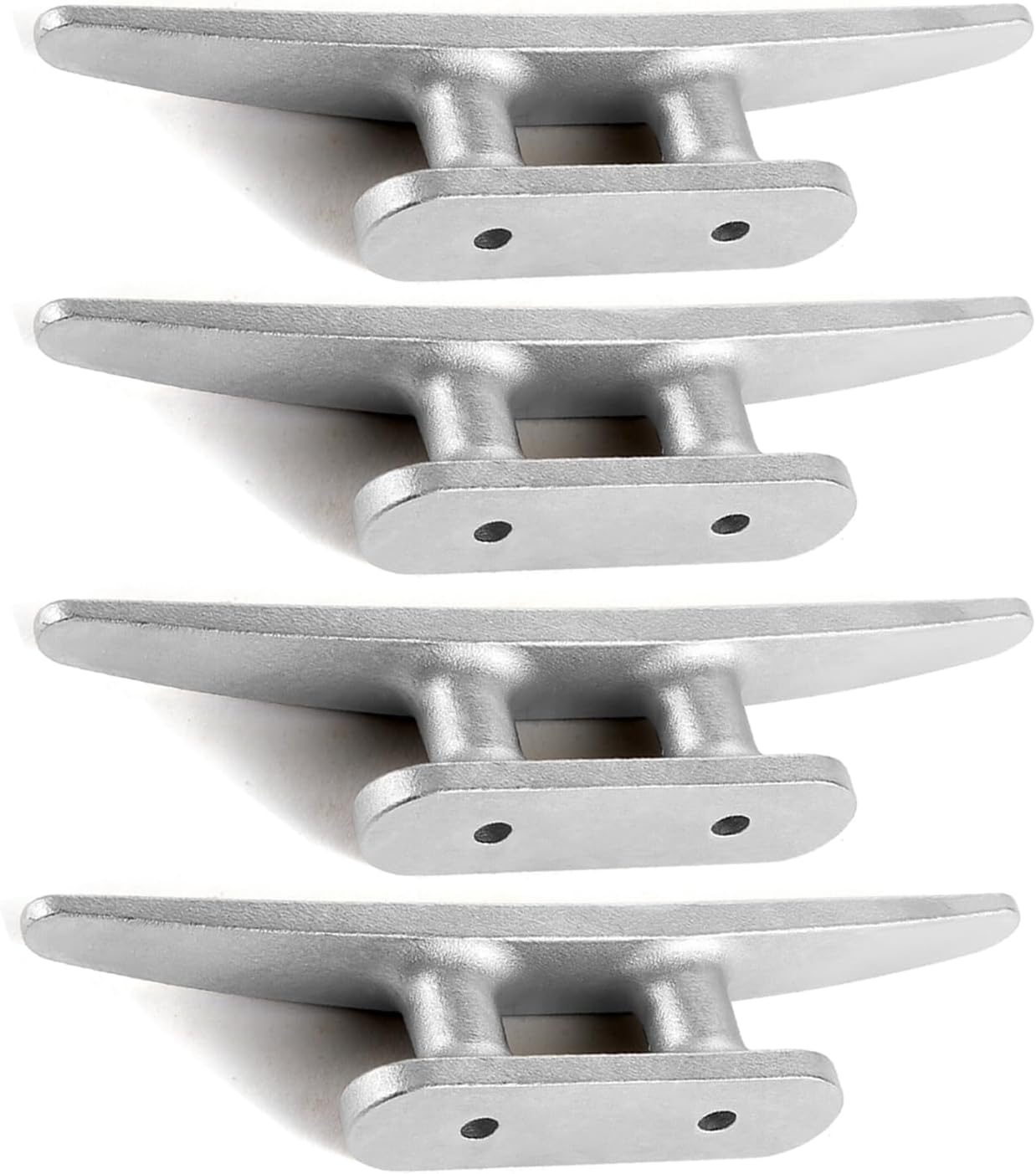 Boat Cleat, 4 inch / 6 inch 304 Stainless Steel Dock Cleat-Ideal for Marine, Deck, Nautical Decor (4 Pack/ 6 Pack)