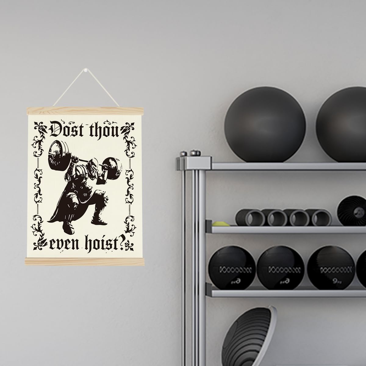 Gym Motivational Posters Funny College Dorm Posters Gifts for Guys Friends Dost Thou Even Hoist Gym Flag Wall Art Decor Sign for Home Gym Bedroom Office