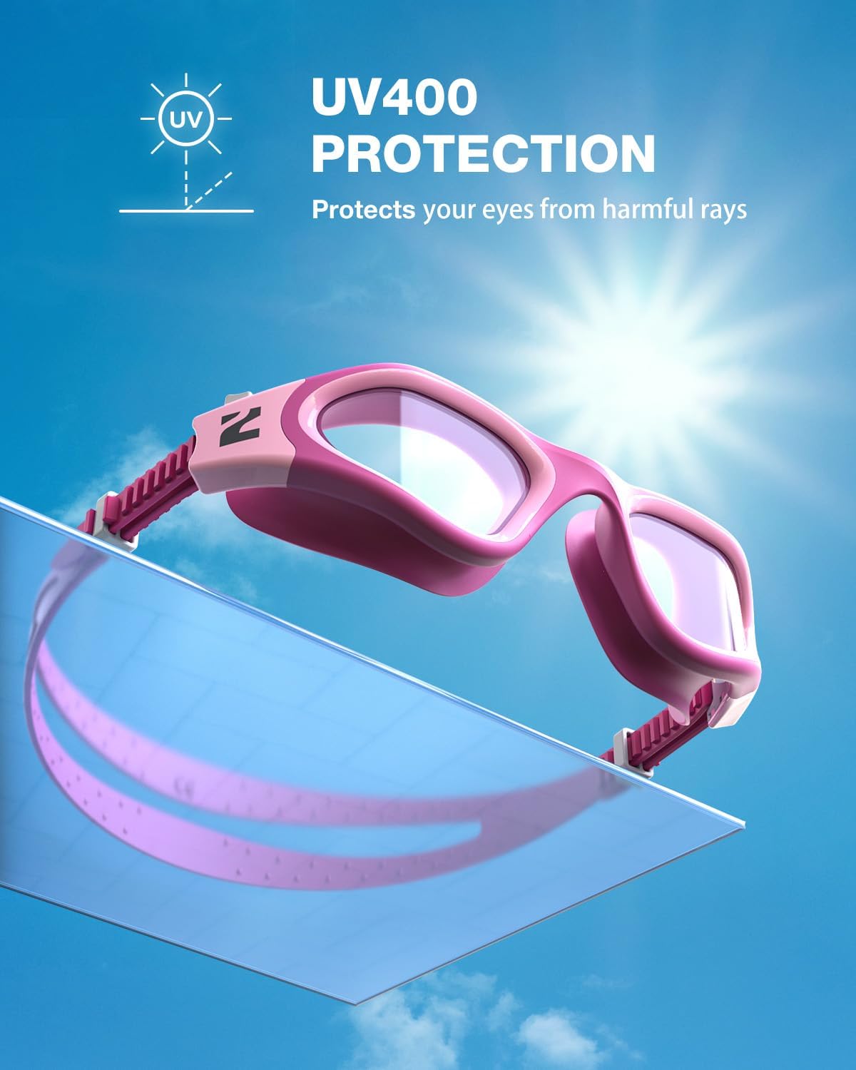ZIONOR Swim Goggles, G1 SE Swimming Goggles Anti-fog for Adult Men Women