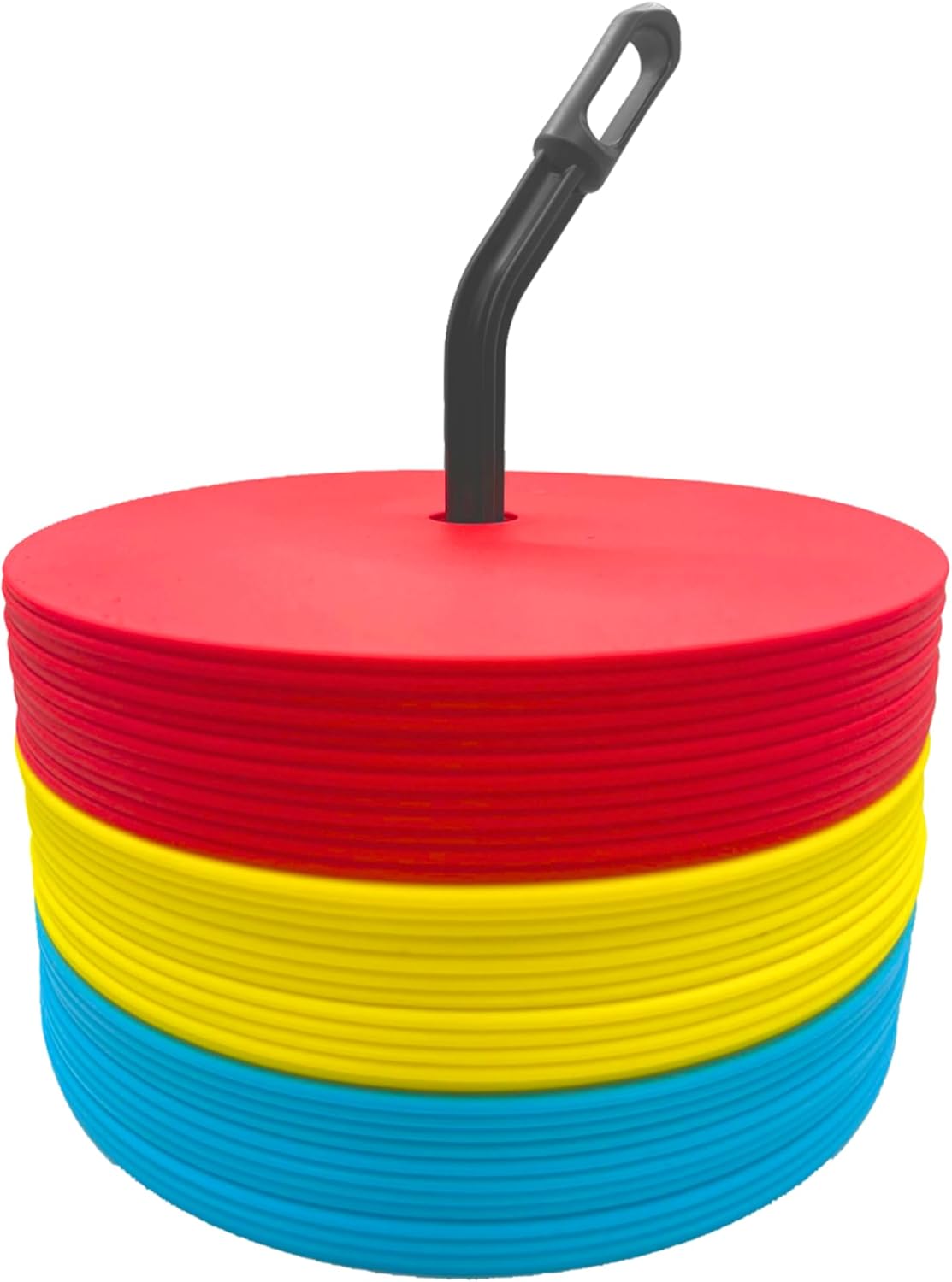 LEZER 6 Inch 8 Inch Flat Cones, Spot Markers, Soccer Cones, Field Court Markers, Sit Spots, Flat Discs, Soccer Training Equipment, Agility Practice, Football, Made in Taiwan