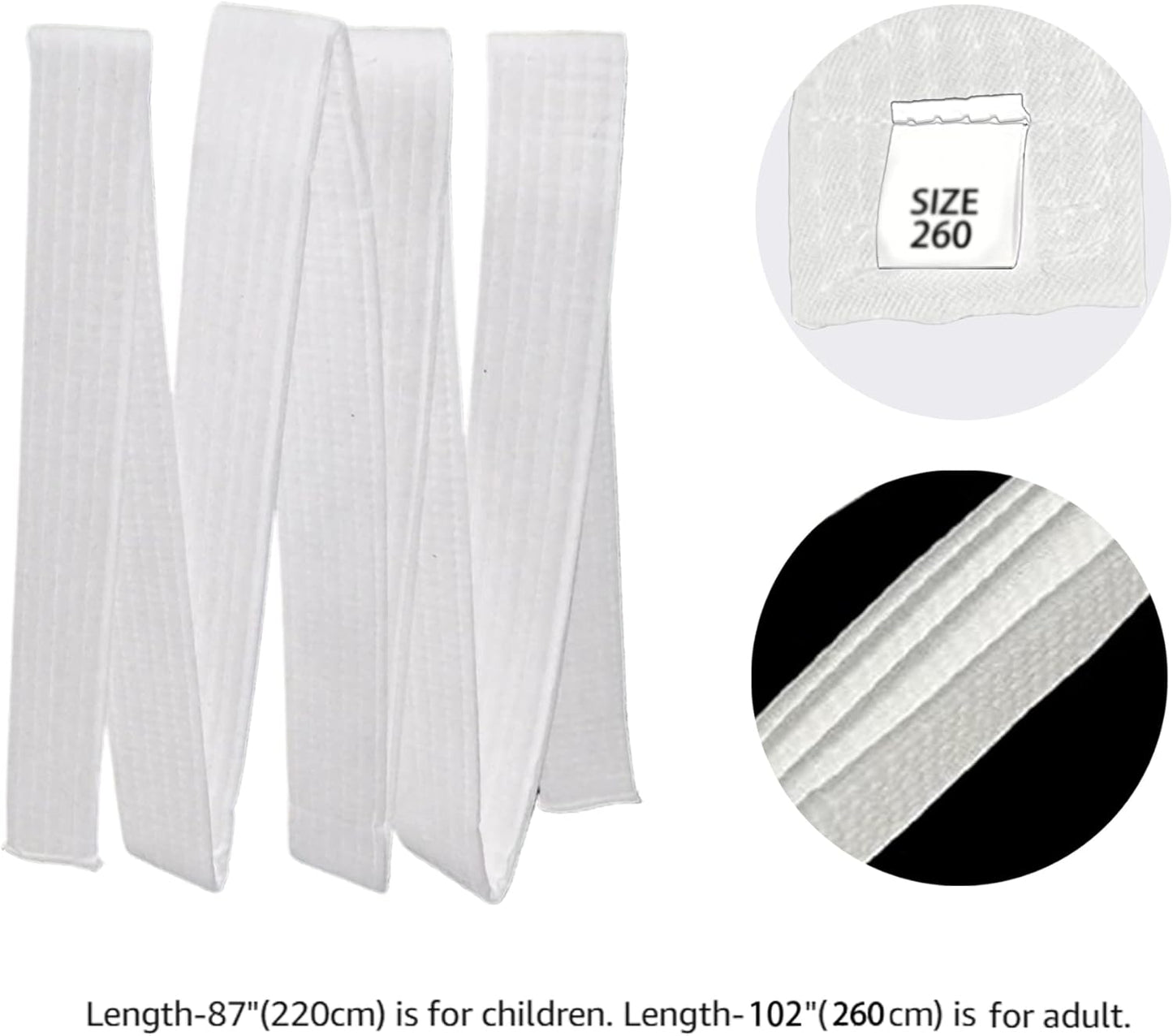 8.6ft Long Soft Belt for Martial Arts Karate Taekwondo Judo