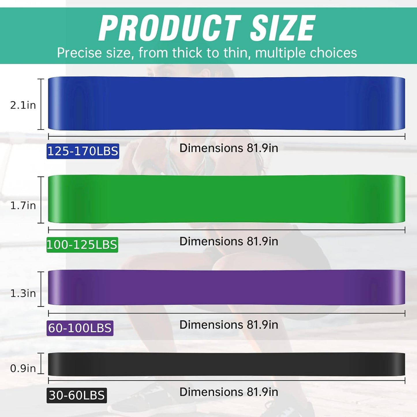 Alllvocles Resistance Band, Pull Up Bands, Pull Up Assistance Bands, Workout Bands, Exercise Bands, Resistance Bands Set for Legs, Working Out, Muscle Training, Physical Therapy, Shape Body, Men Women