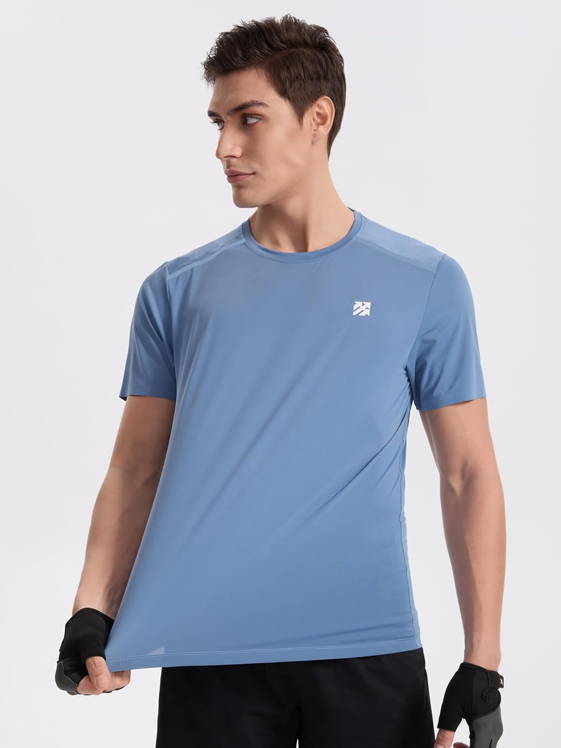 Mens Seamless Workout T-Shirts Lightweight Moisture Wicking Running Hiking Camping Tennis Pickleball Shirts for Men