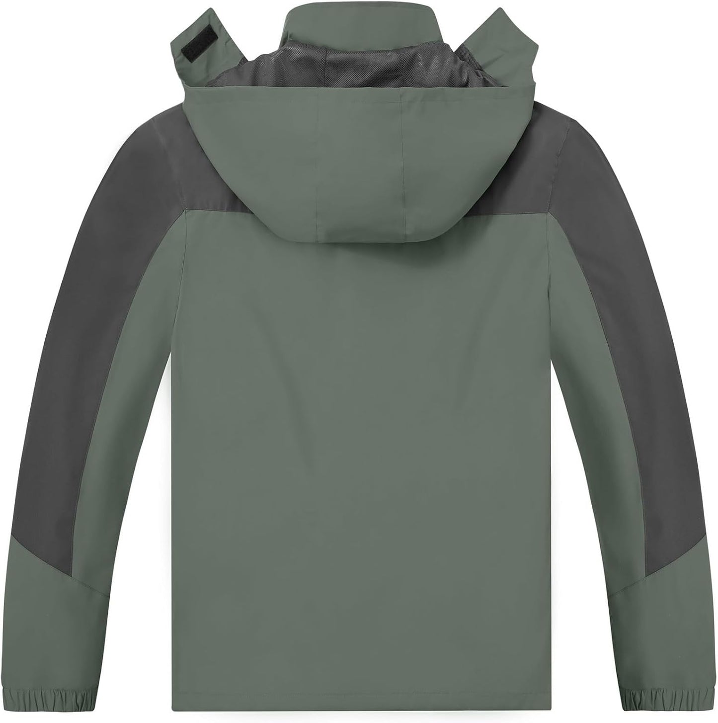 TEZO Mens Rain Jacket Waterproof with Hooded Hiking Coat Lightweight Windbreaker