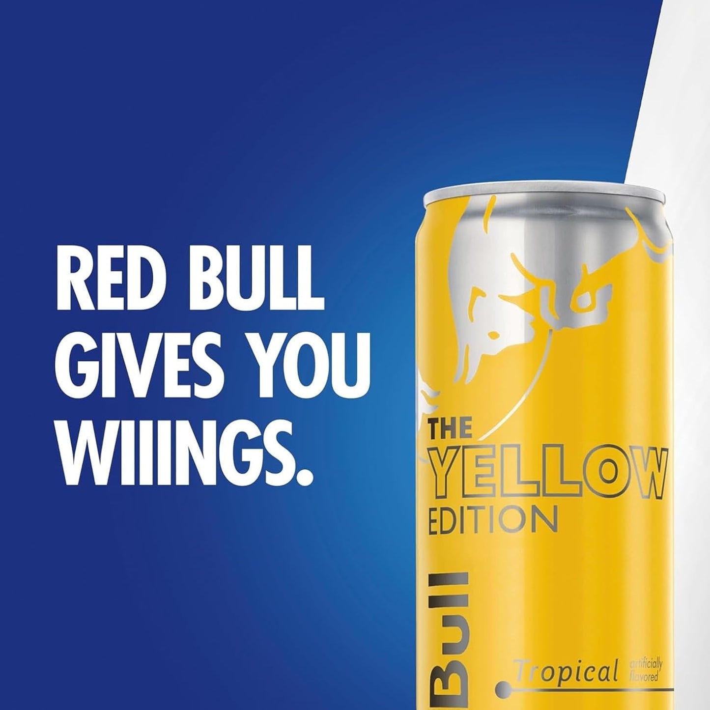 Red Bull Yellow Edition Energy Drink, Tropical, with 114mg Caffeine plus Taurine & B Vitamins, 12 Fl Oz, Pack of 4 Cans