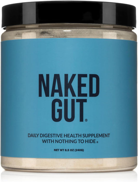 NAKED Gut - Daily Gut Health Supplement - Natural Gut Health Powder for Gut Cleanse, Digestive Support, GMO-Free, Soy-Free, Gluten-Free, Vegan and Hypoallergenic, 40 Servings