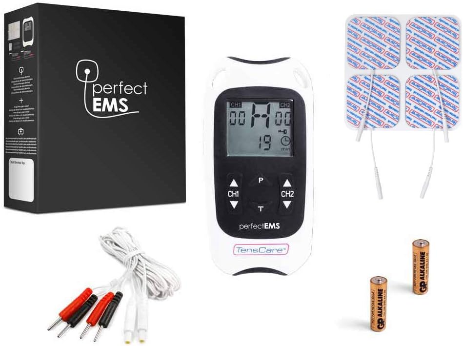TensCare Perfect EMS - Strengthen, Rehabilitate and Tone Muscles. Recover Faster from Injuries. TENS Program for Pain Relief