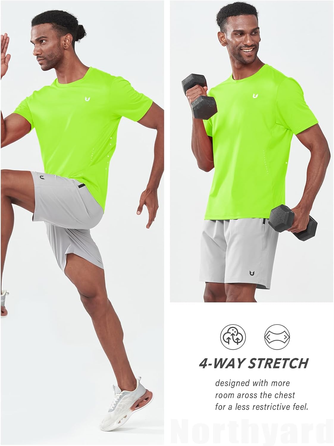 NORTHYARD Mens Athletic Shirts Short Sleeve Gym Workout Running Training Sports Performance T Shirt Basic Tee for Men