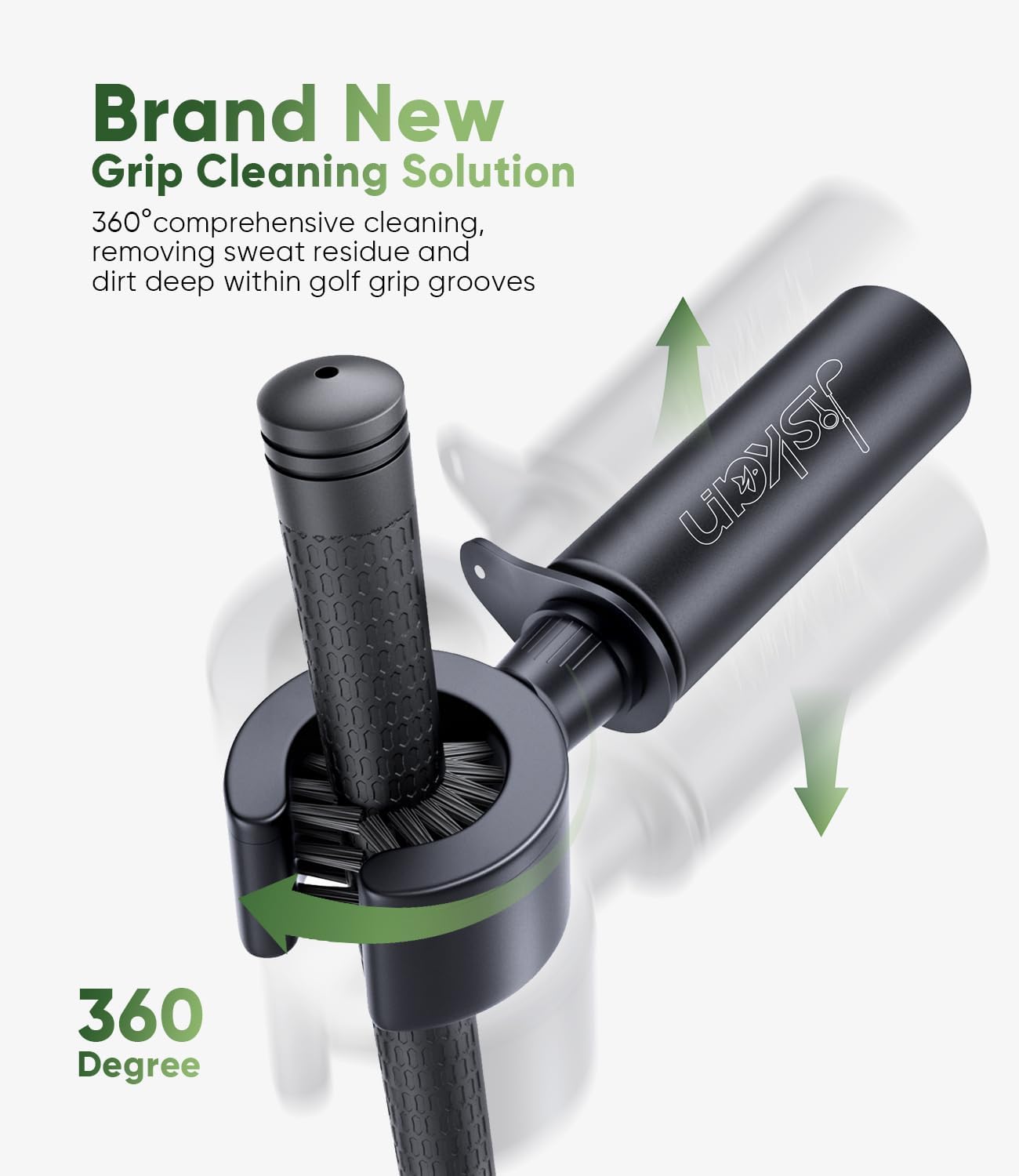 Pro Golf Grip Cleaner Brush with Retainer Clip and Squeeze Water Bottle Holds 4 Ounces of Water, Essentials Golf Accessories for Men, Best Golf Gifts for Men