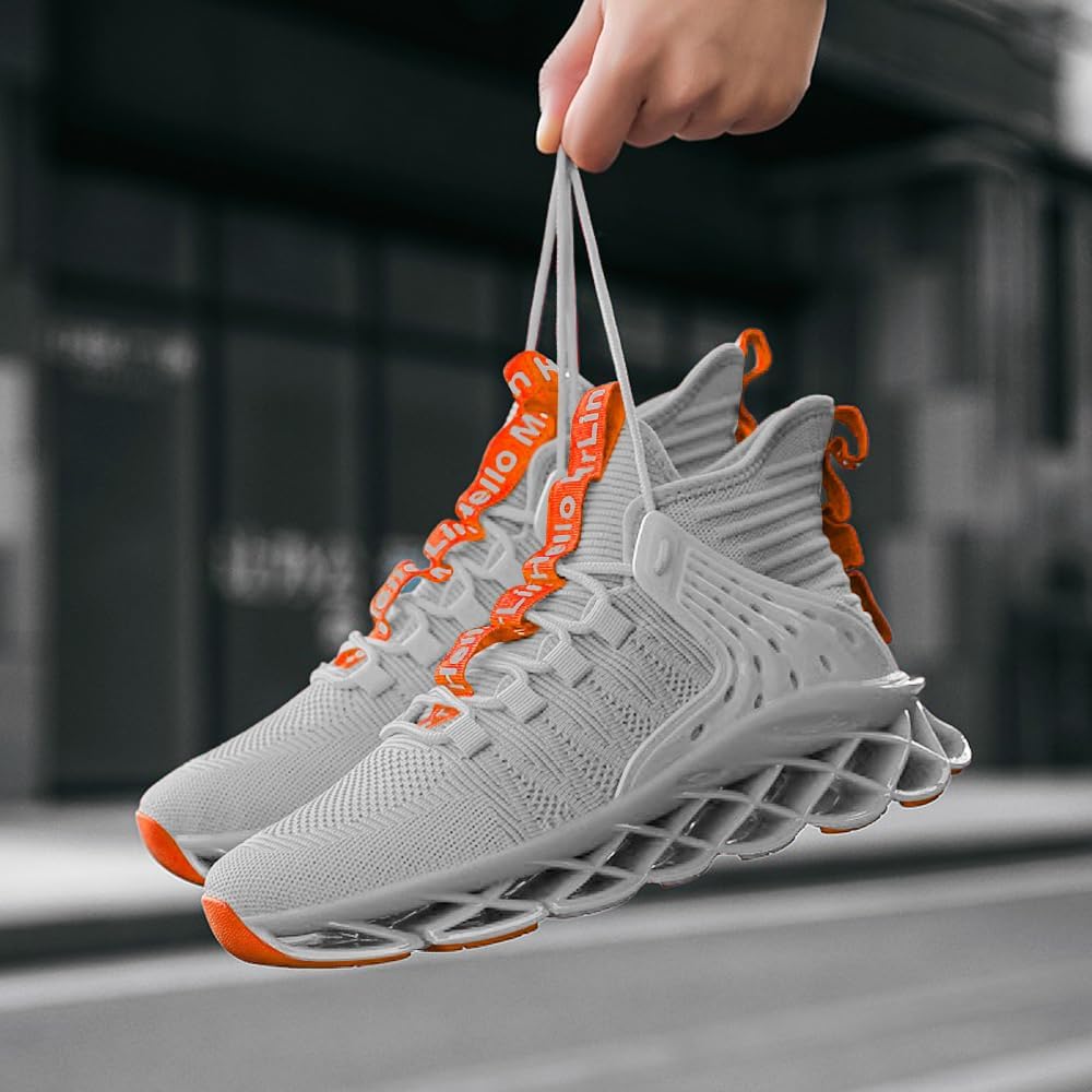 Hello MrLin Men's Running Shoes Non Slip Athletic Tennis Walking Blade Type Sneakers Hip Hop