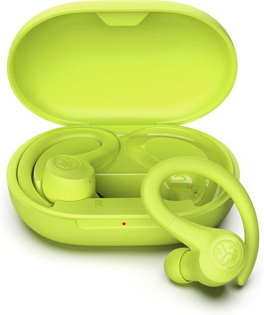 JLab Go Sport+ Wireless Workout Earbuds Featuring C3 Clear Calling, Secure Earhook Sport Design, 35+ Hour Bluetooth Playtime, and 3 EQ Sound Settings (Yellow)