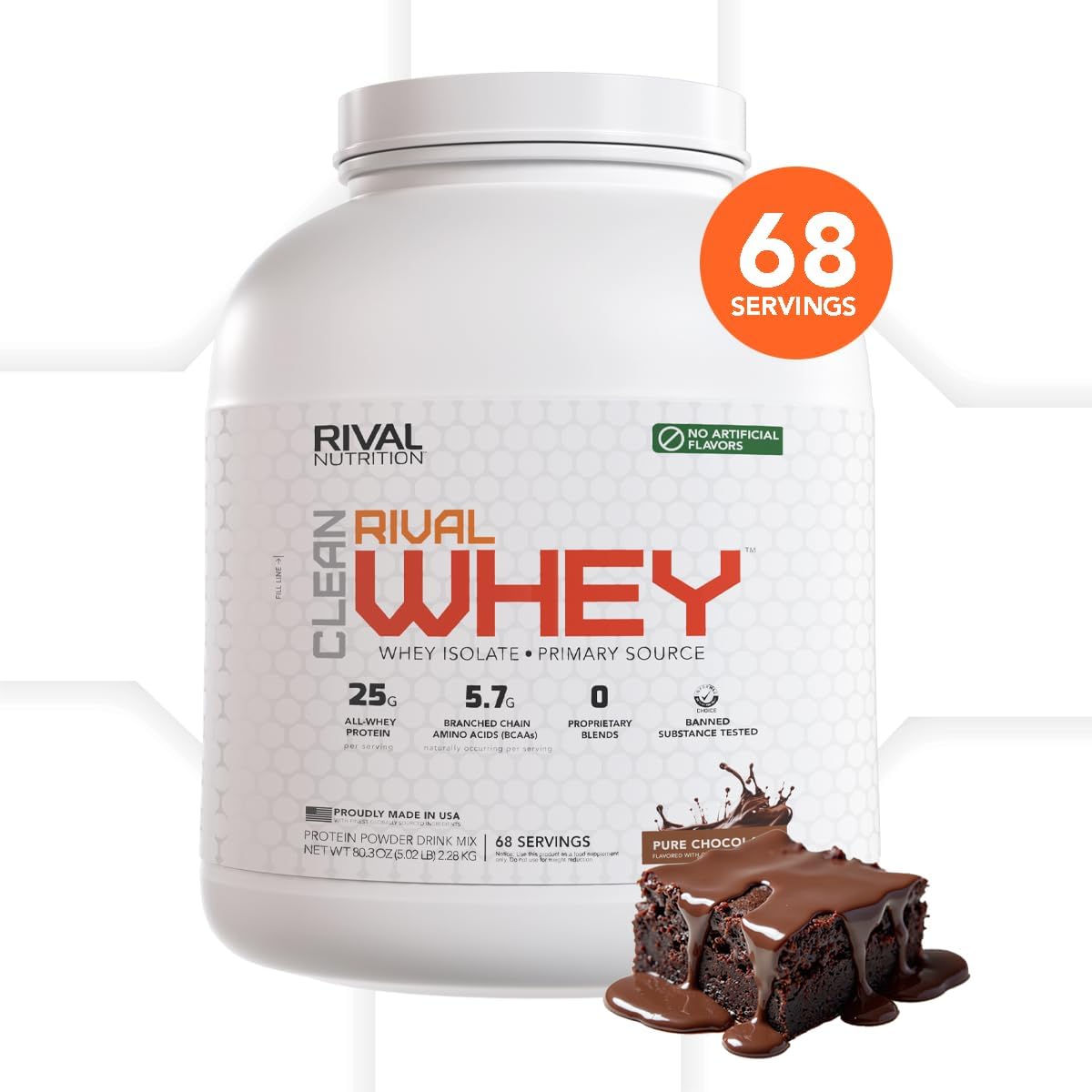 Naturally Flavored Rival Whey - Pure Chocolate - 5lb