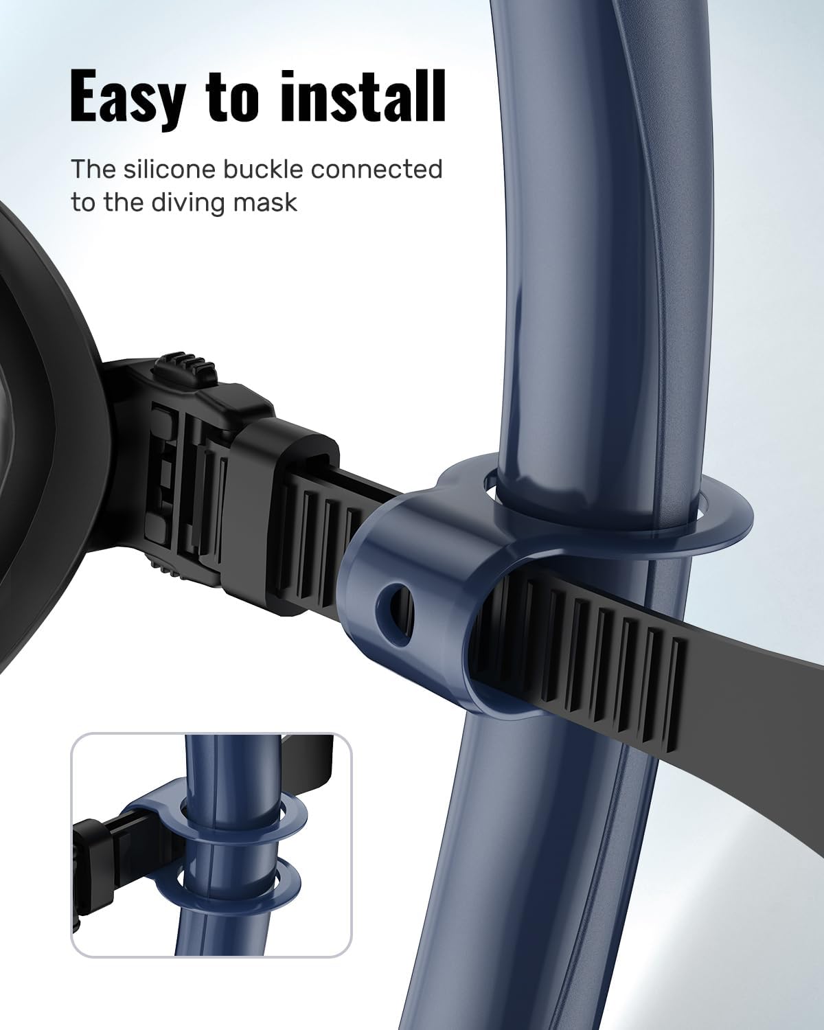 W WSTOO Adults Diving Snorkel Breathing Tube Silicone Flexible Foldable Snorkel Anti-Drop for Freediving Swim Training,Diving and Scuba Diving,Easy to Carry for Travel