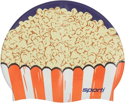 Sporti Silicone Swim Cap for Kids, Unisex Youth Swimming Cap, Protection Bathing Caps for Your Children, Aged 2-10