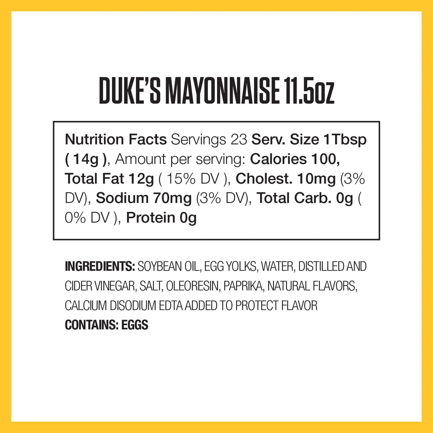 Duke’s Real Mayonnaise Squeeze Bottle – Original Smooth & Creamy Taste, 11.5 Ounce (Pack of 6)