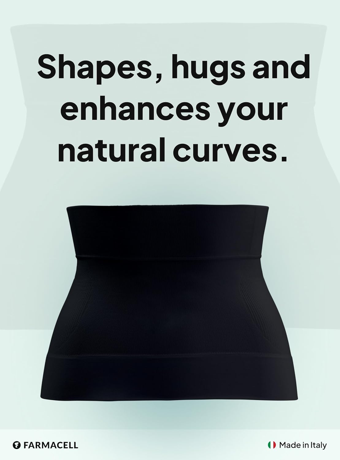 Farmacell Waist Trainer for Women 605 Made in Italy - Seamless Shapewear Tummy Control - Slimming Corset Shapewear