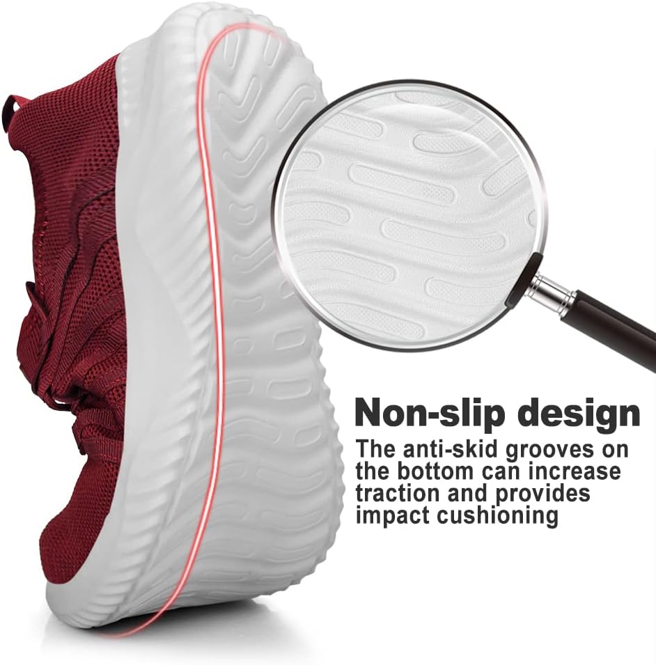 Feethit Mens Slip On Running Shoes Breathable Lightweight Comfortable Fashion Non Slip Sneakers for Men