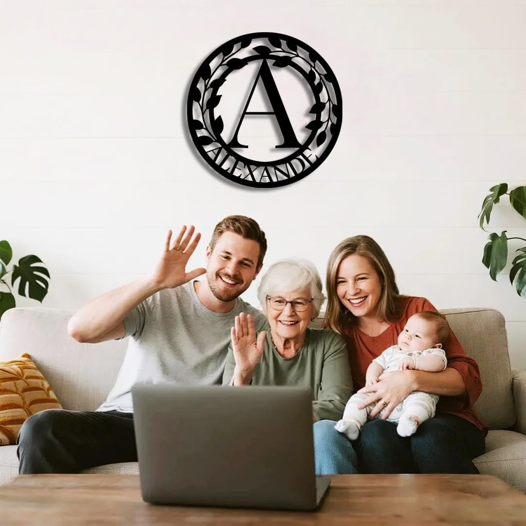 Personalized Metal Last Name Sign | Custom Metal Signs | Family Wall Art & Split Letter Name | Wedding Gift & Anniversary | Indoor Decor Gift for Women, Men, Wife, Parents, Couple