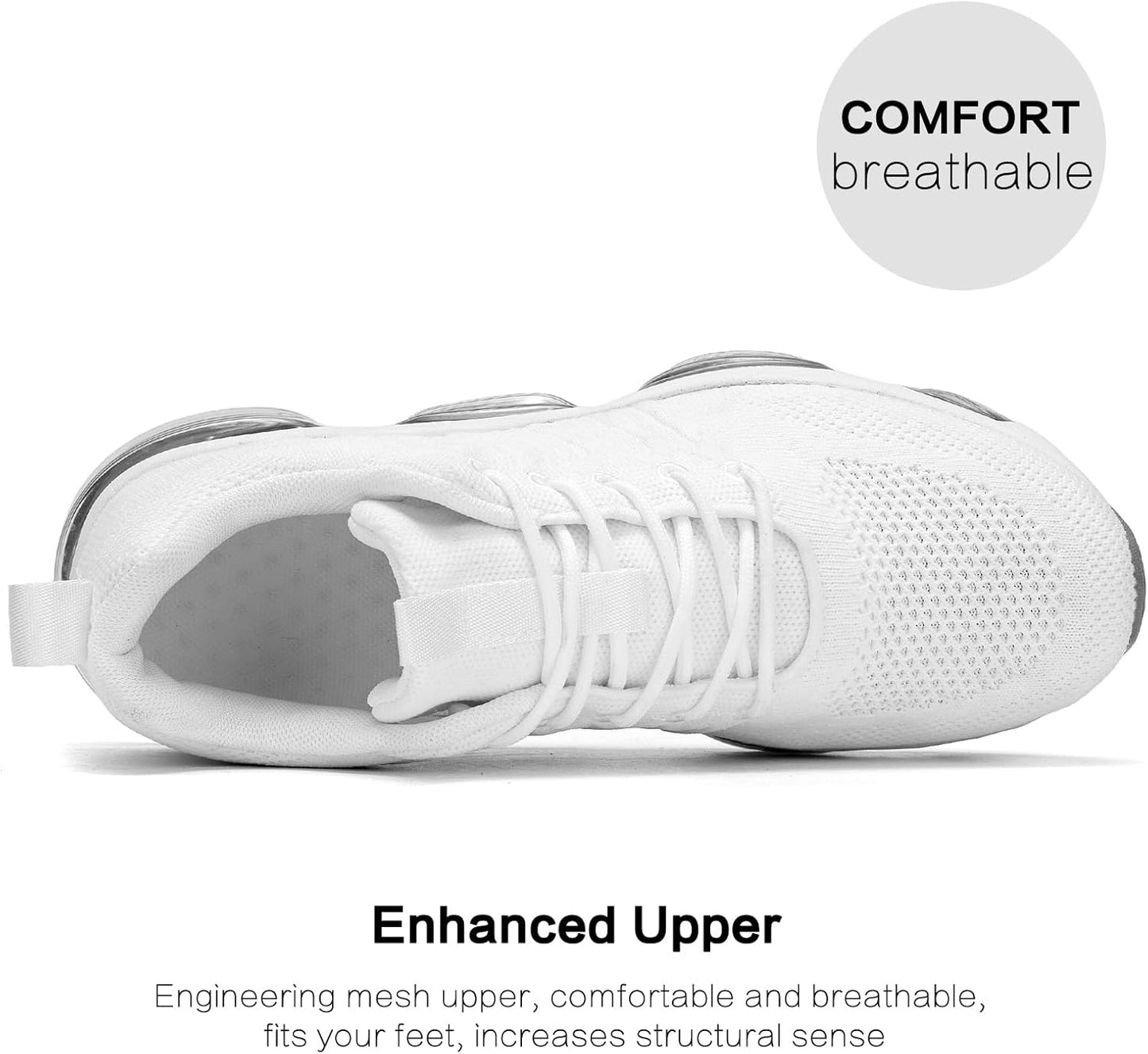 Men's Air Cushion Running Shoes Breathable Tennis Fashion Sneakers Non Slip Workout Casual Sport Shoes Gym Training Comfortable Walking Shoes