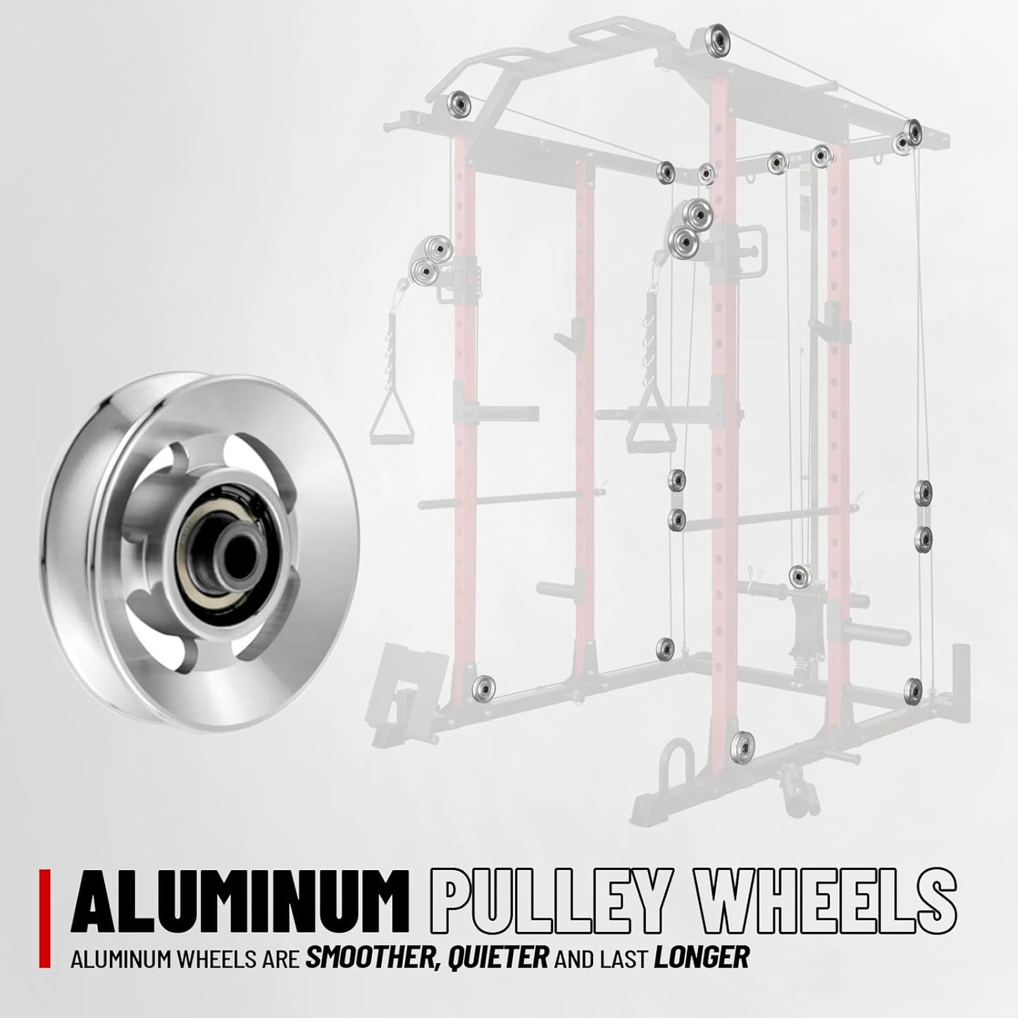 Mikolo Power Cage, Power Rack with Cable Crossover System, 1500LBS Squat Rack with LAT Pull Down System, Workout Cage with Pulley System for Fitness Home Gym