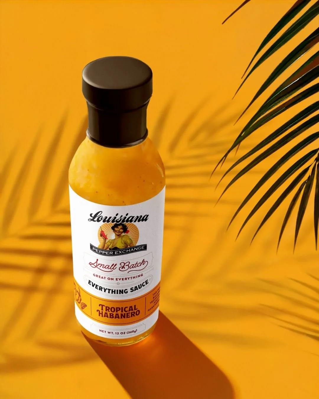 Louisiana Pepper Exchange Tropical Habanero Pepper Sauce – Sweet & Spicy with Mango and Pineapple, Gluten-Free, 12 Fl Oz (2 pack), Limited Edition