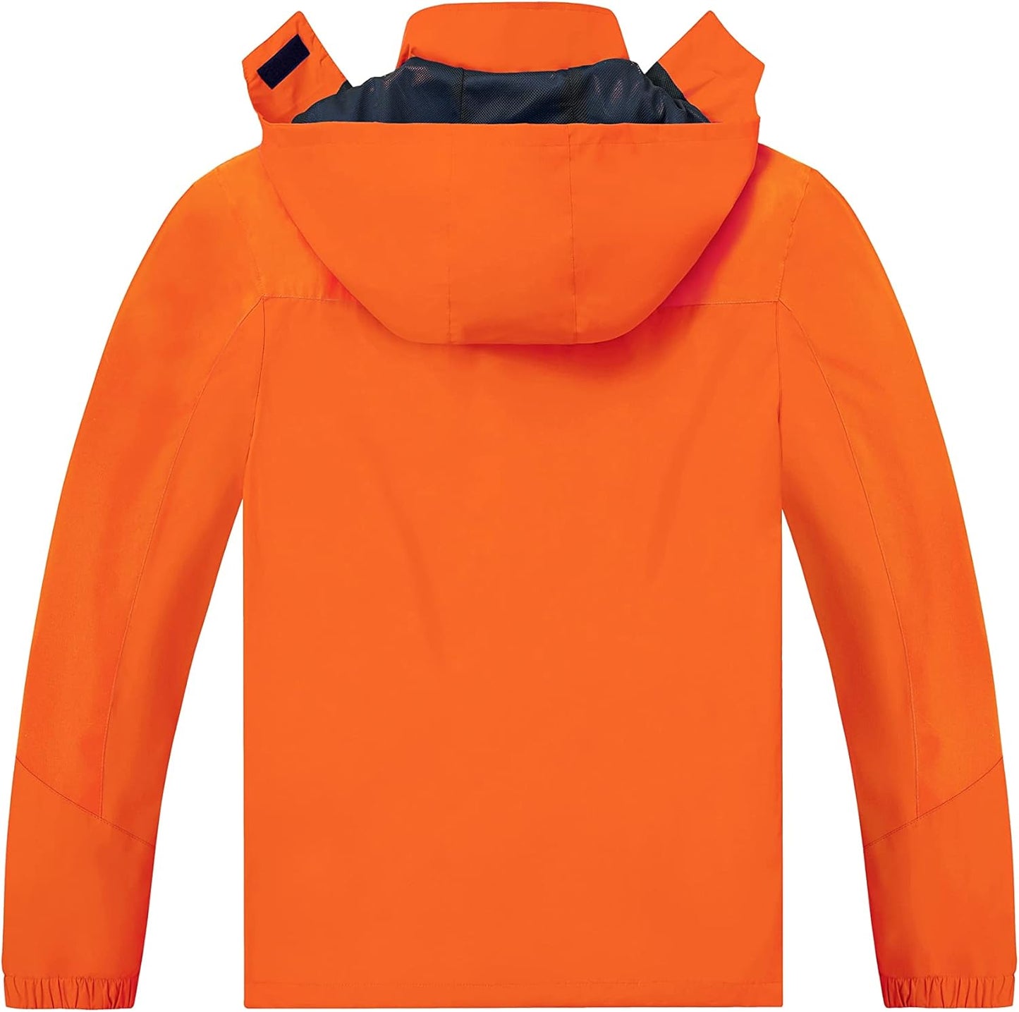 TEZO Mens Rain Jacket Waterproof with Hooded Hiking Coat Lightweight Windbreaker