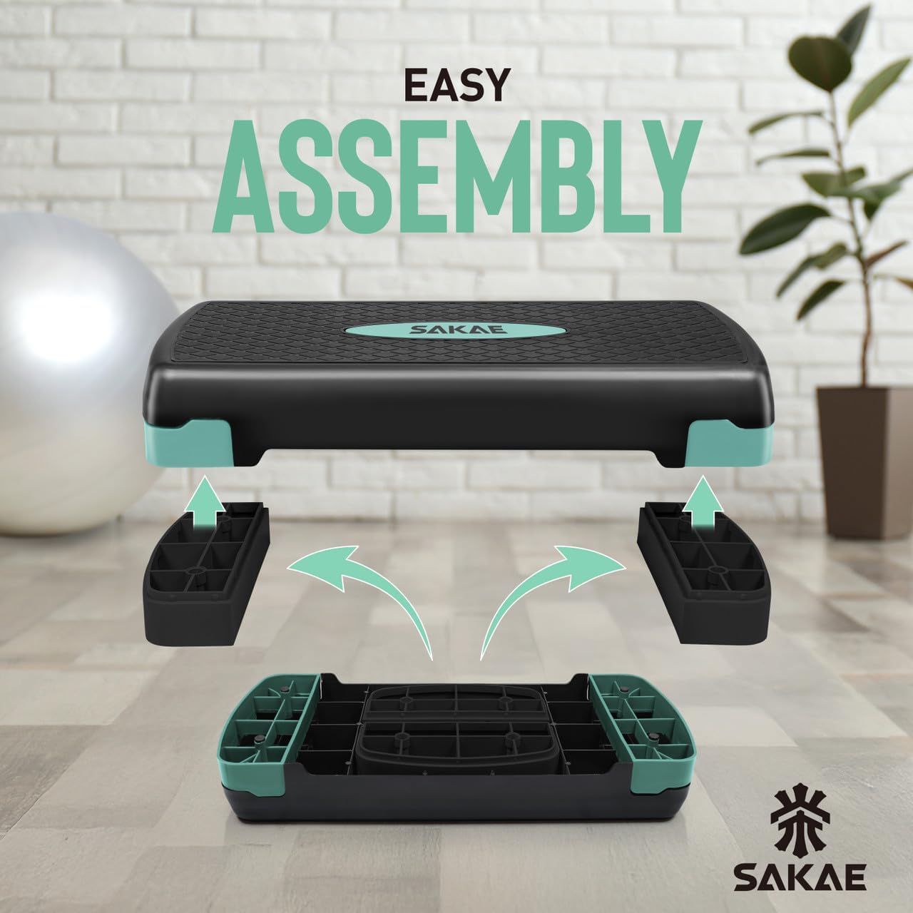 Adjustable Height Aerobic Stepper Set, Multiple Bundle Options with Dumbbells, Kettlebell, Waist Trimmer, Ankle Weights or Weighted Vest, Workout Exercise Step Platform w/Level Risers, 4 Colors