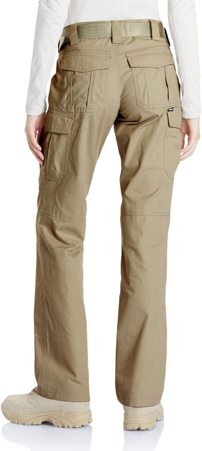 CQR Women's Flex Stretch Tactical Pants, Water Resistant Ripstop Cargo Work Pants with Pockets for Outdoor & Hiking