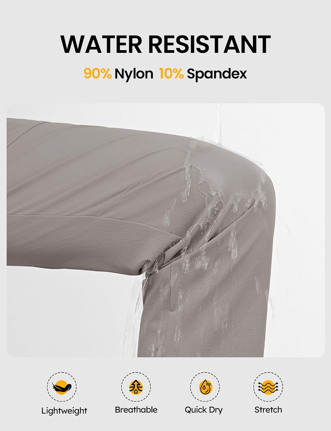 TBMPOY Women's Lightweight Hiking Pants Water Resistant Quick Dry Travel Work Outdoor Fishing Pants Zipper Pockets