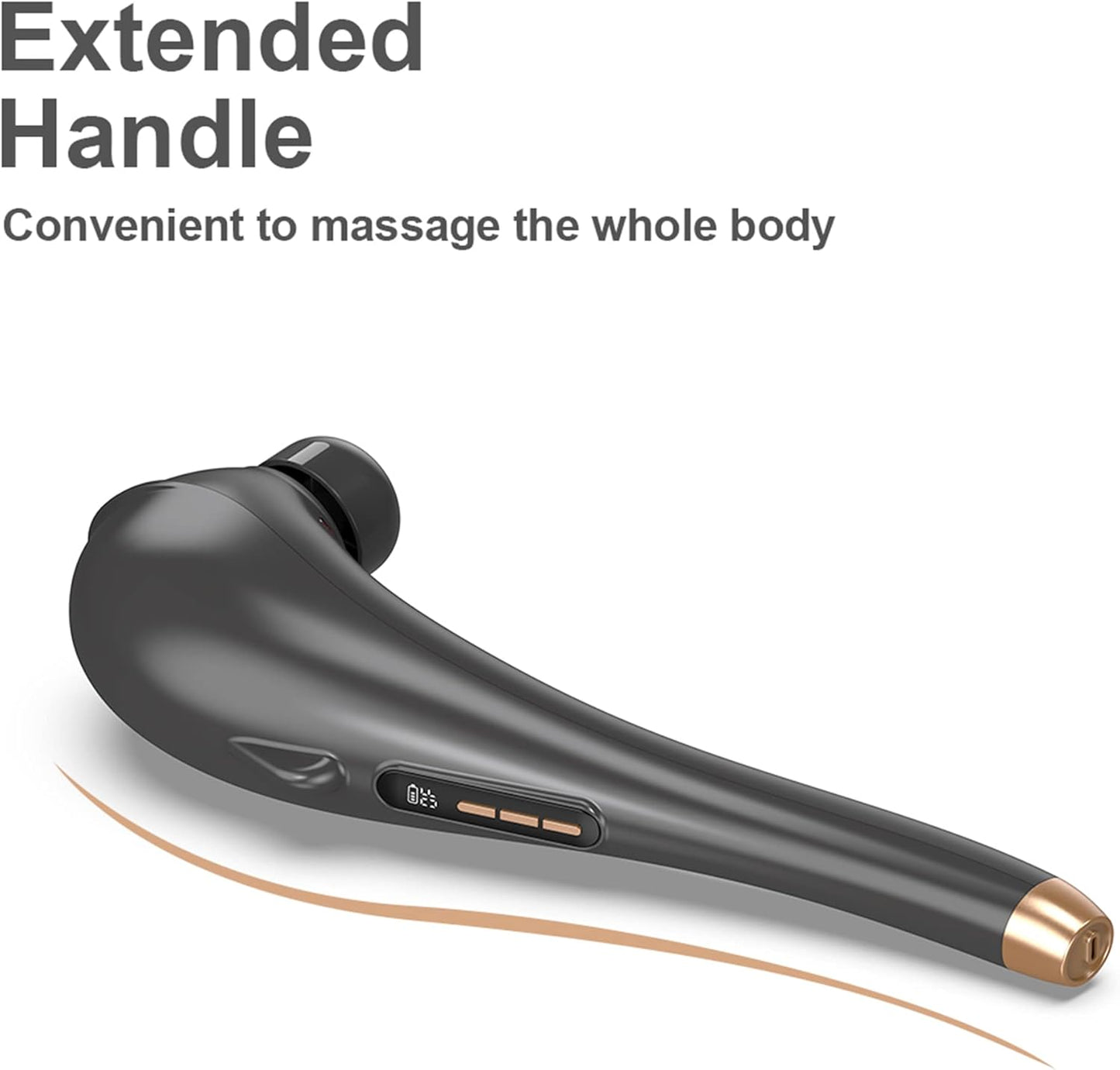 Back Massager for Pain Relief, Portable Cordless Massager with Type-C Charging, Deep Tissue Back Massage Machine, Hand Held Massage Tool, Body Relaxation Handheld, Rechargeable