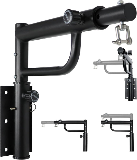 Heavy Bag Hanger Wall Mount Punching Boxing Bag Bracket -Round Tube,Heavy Duty Adjustable Length & Height for Boxing, Taekwondo, Muay Thai Bags,for Home Gym Installation