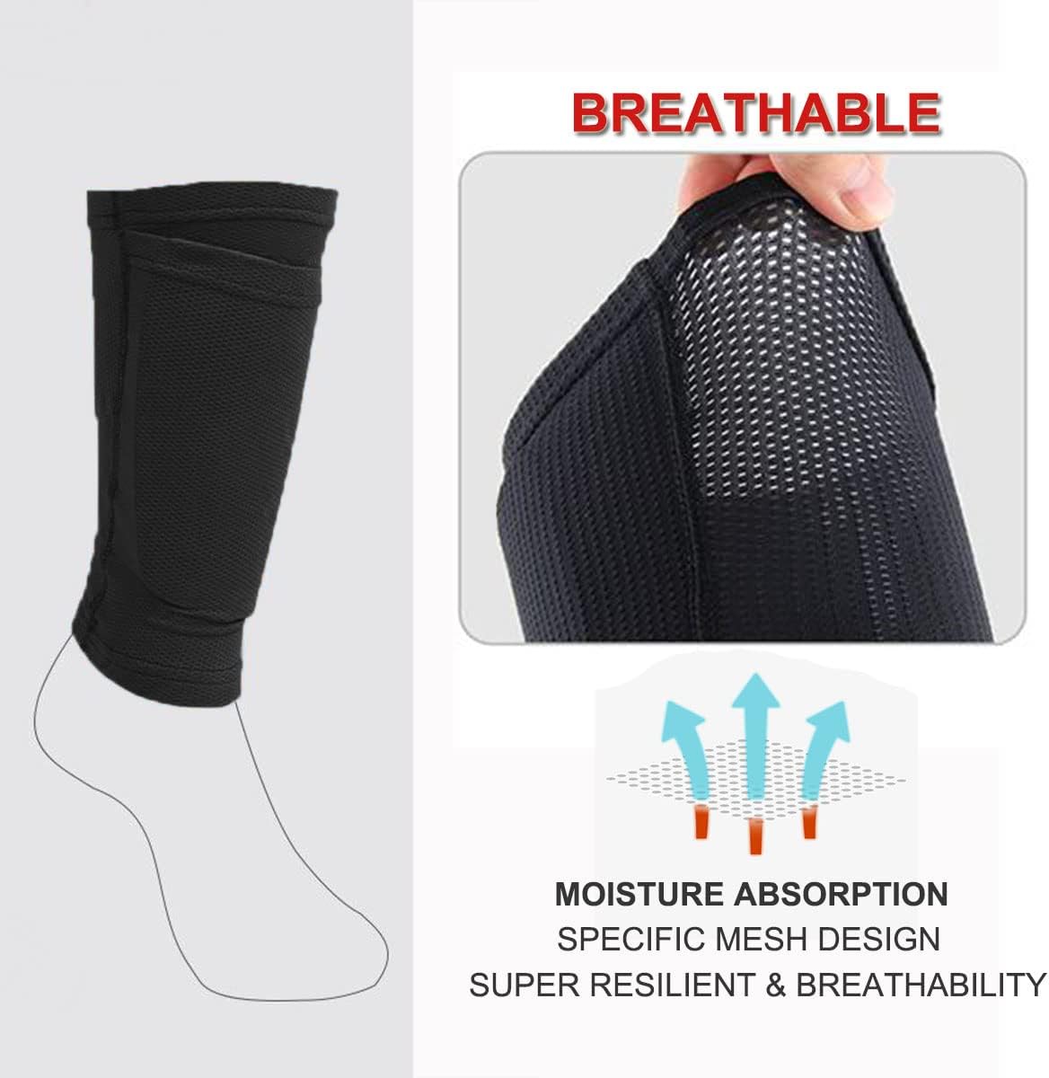 Soccer Shin Guards for Kids Youth Shin Pads and Shin Guard Sleeves Protective Gear Soccer Equipment Calf Sleeves for Boys Girls Kids Youth Teenagers Adult