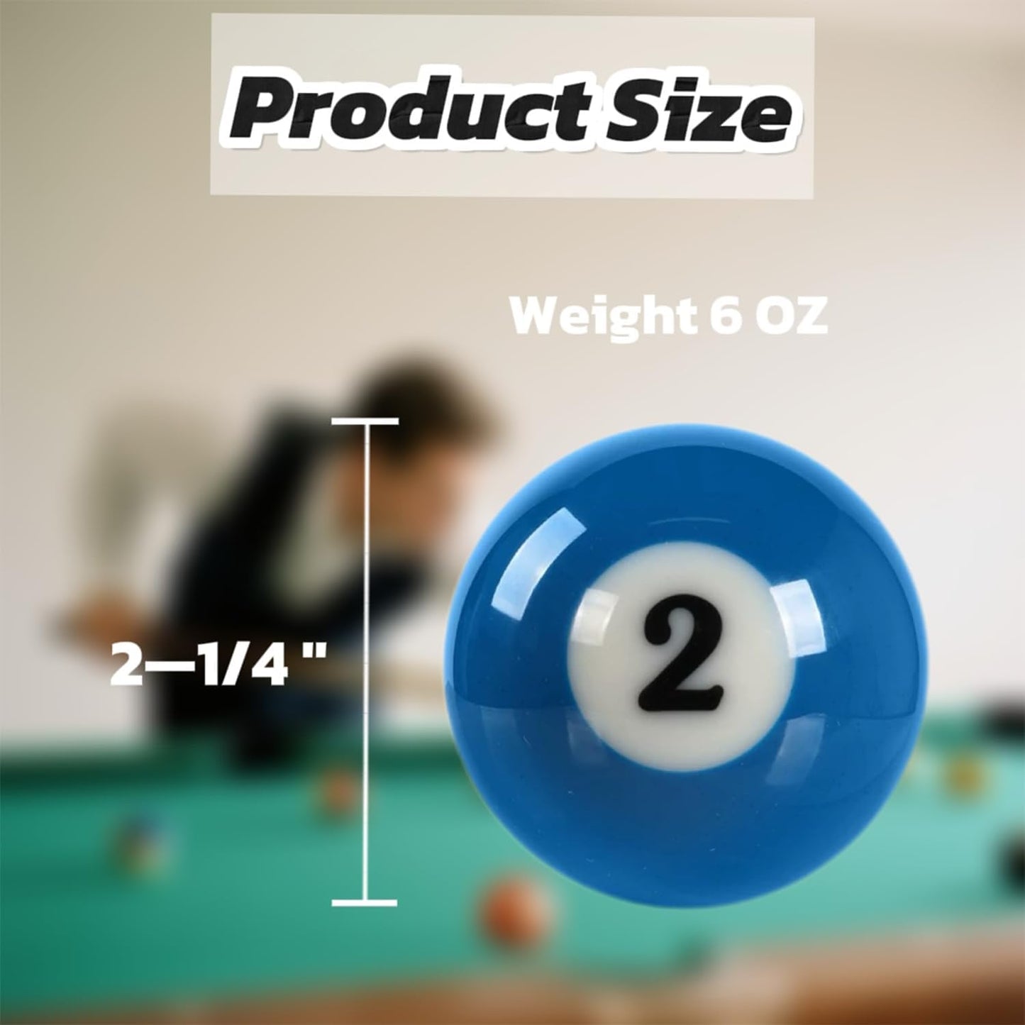 Billiard Balls Standard Set 16 Pool Table Balls 2-1/4 inch Replacement Billiard Cue Ball Set Professional Pool Table Accessories