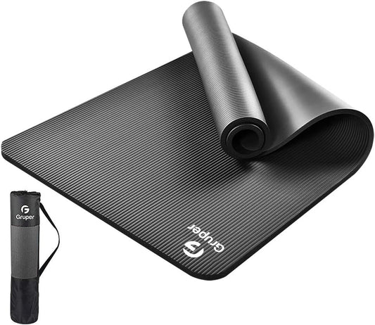 Thick Yoga Mat Non Slip, Large Size 72" L x 32" W x 0.6" TH, Premium Exercise & Fitness Mat with Carrying Strap and Bag, Workout Mats for Home