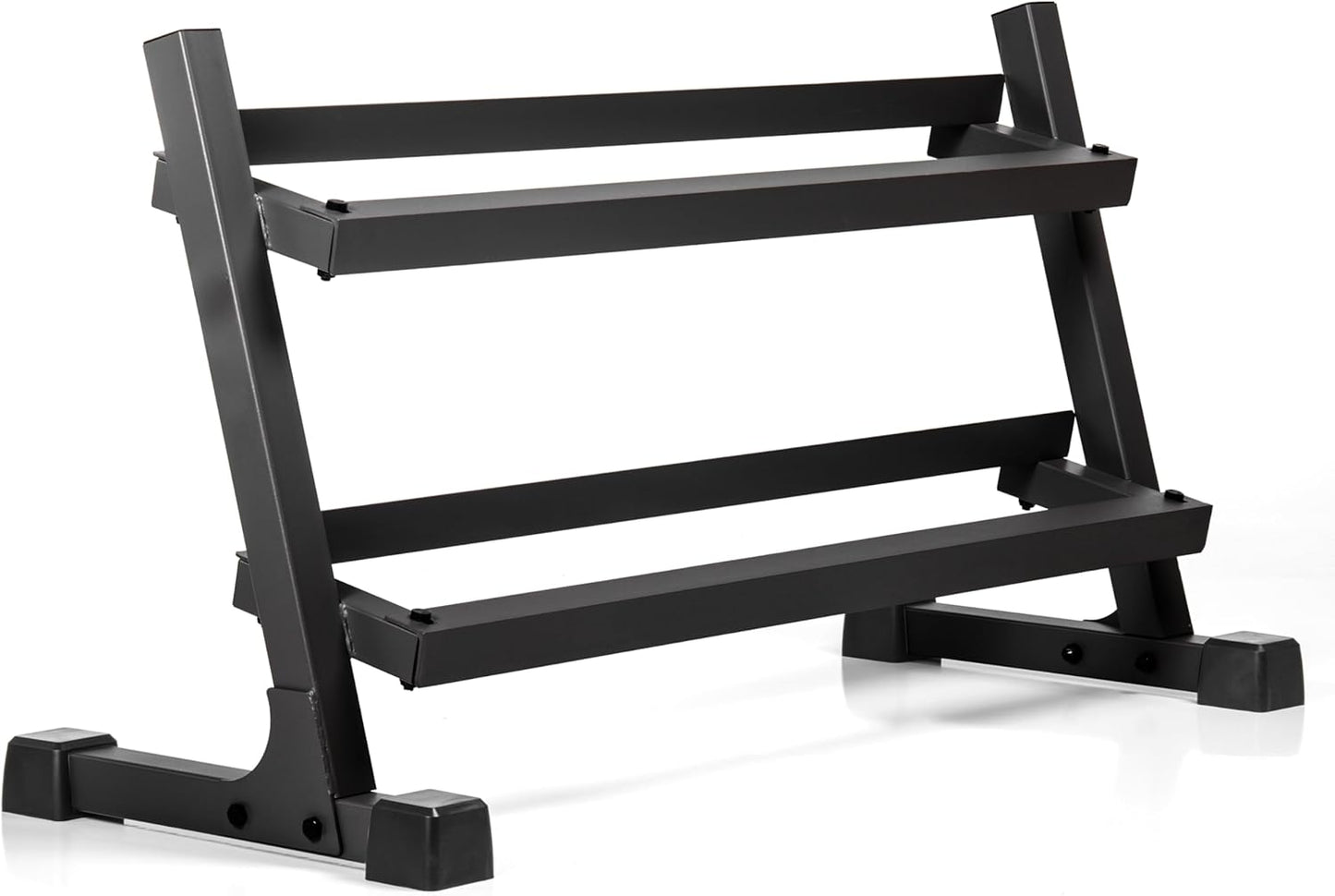 XMARK Dumbbell Set with Rack, Weights Dumbbells, Multiple Free Weights and Horizontal Storage for Home Gym Strength Training, Storage Rack Color Options