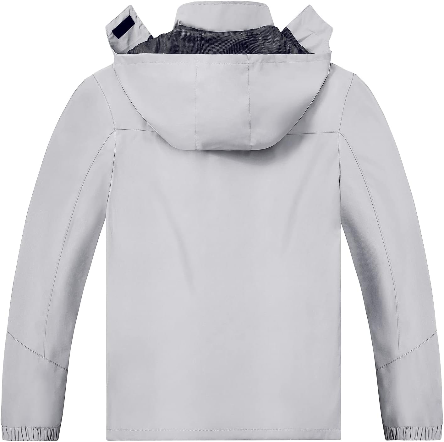 TEZO Mens Rain Jacket Waterproof with Hooded Hiking Coat Lightweight Windbreaker