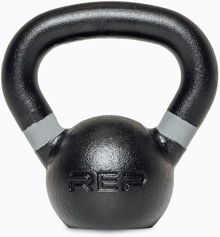 REP Fitness Single Kettlebells 5lb to 50lb Range, Cast Iron, Strength Training, Adjustable Weight, Power Workout Equipment, Home Gym, Free Weights, Dumbbell Alternative, Exercise, Men, Women