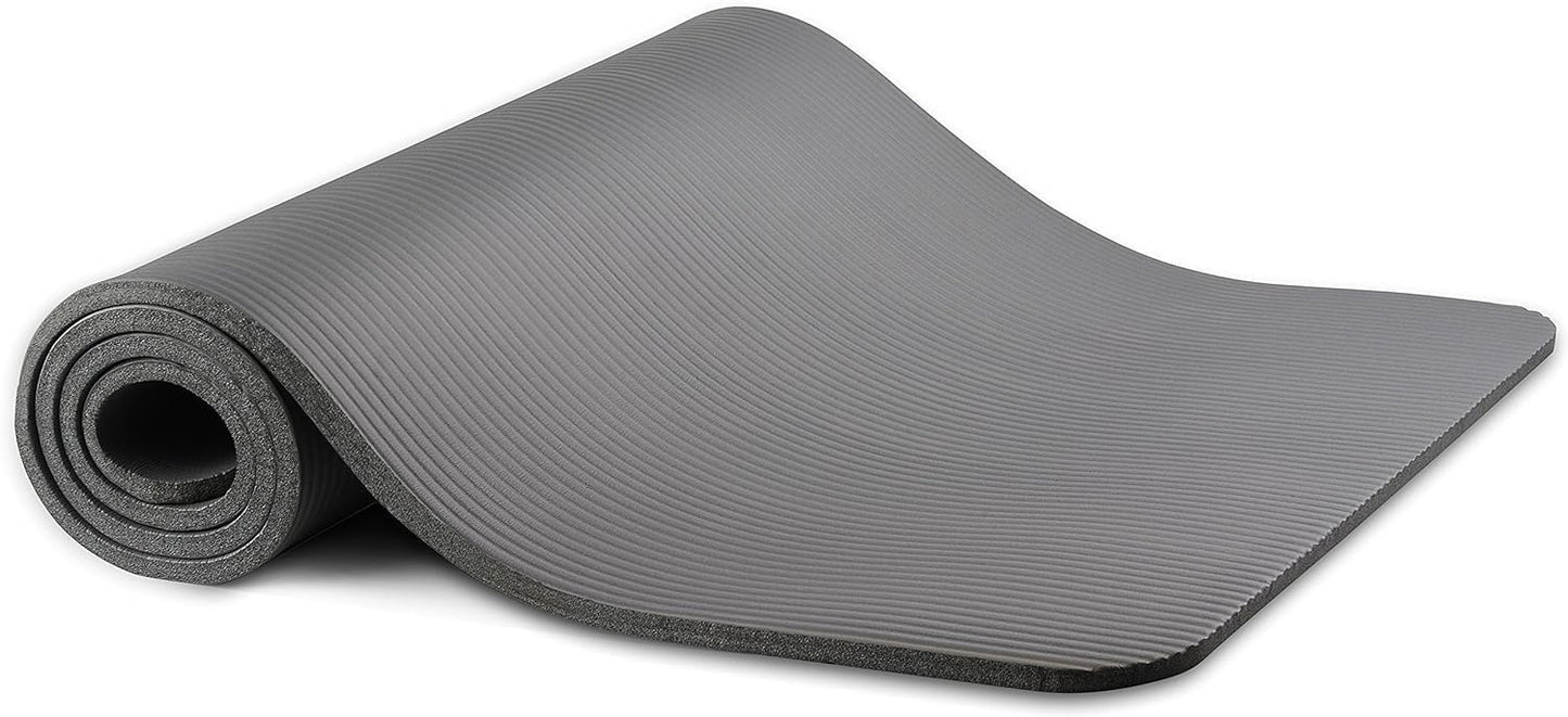 Yoga Mat, 1/2-Inch Extra Thick High Density Exercise Mat, Anti-Tear Exercise Yoga Mat with Carrying Strap, Suitable for Various Yoga Exercises