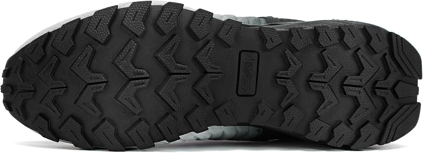 Kricely Men's Walking Shoes Breathable Lightweight Fashion Sneakers Non Slip Sport Gym Jogging Trail Running Shoes