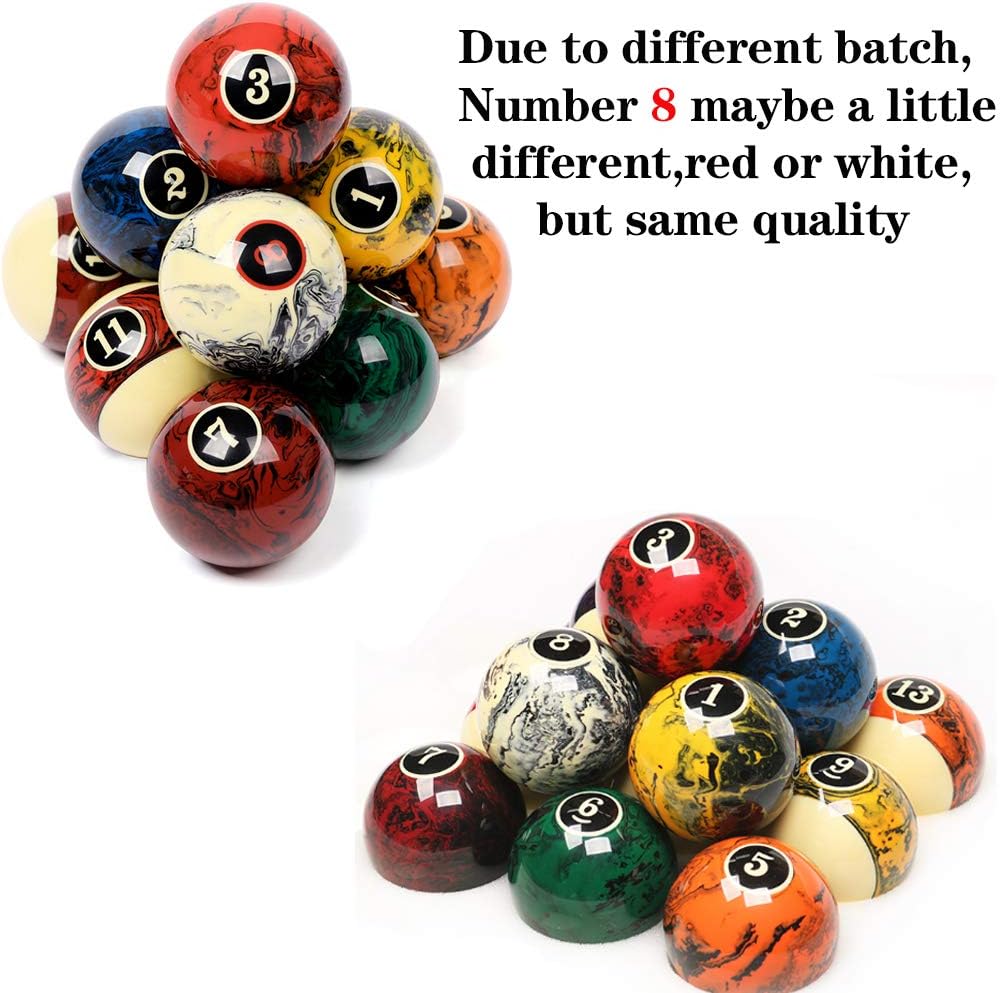 CUPPA Professional Pool Balls/Billiard Balls Set, Complete 16 Balls for Pool Tables