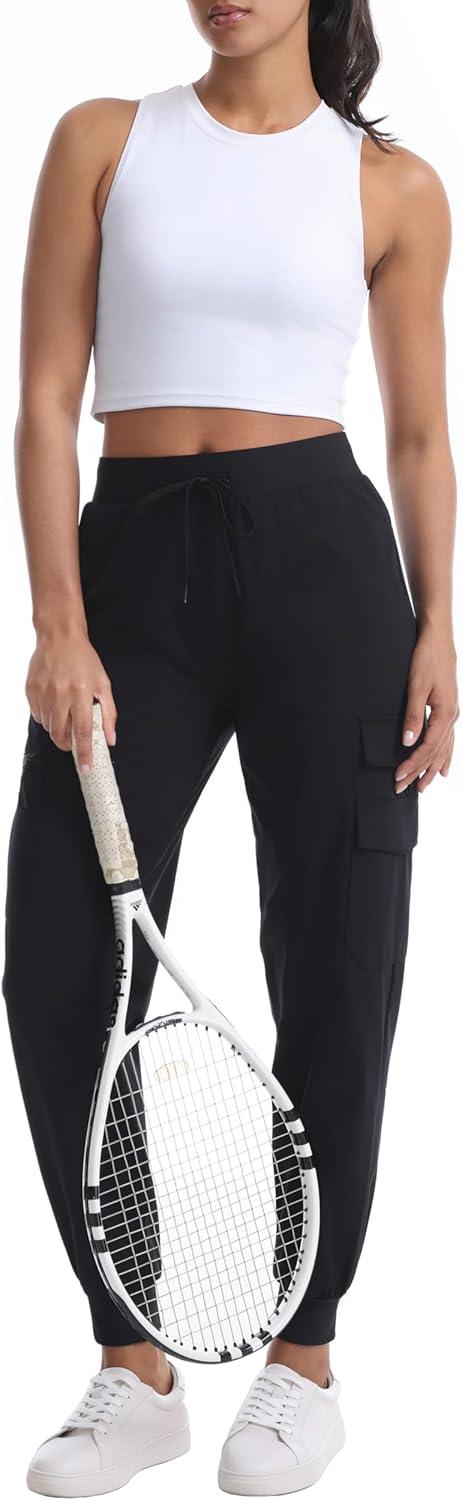 Women's Hiking Pants with Pockets - Travel Lounge Outdoor Quick Drying Lightweight Water Resistant Joggers