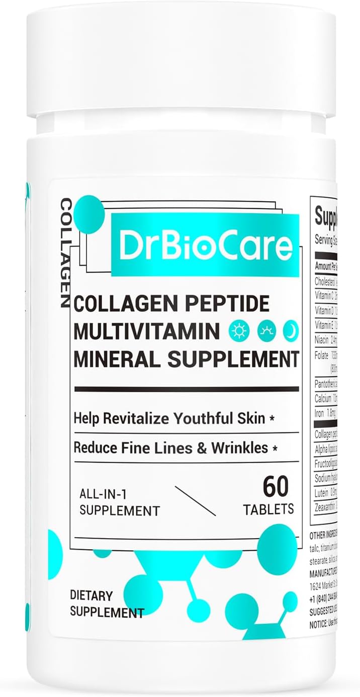Collagen Peptides for Women, Beauty Vitamin & Mineral Supplement,Contains Vitamin D3, Probiotics for Women & Collagen Peptides,Vitamin B Complex,Vitamin E 60 Tablets