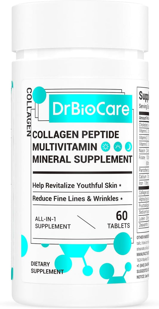 Collagen Peptides for Women, Beauty Vitamin & Mineral Supplement,Contains Vitamin D3, Probiotics for Women & Collagen Peptides,Vitamin B Complex,Vitamin E 60 Tablets