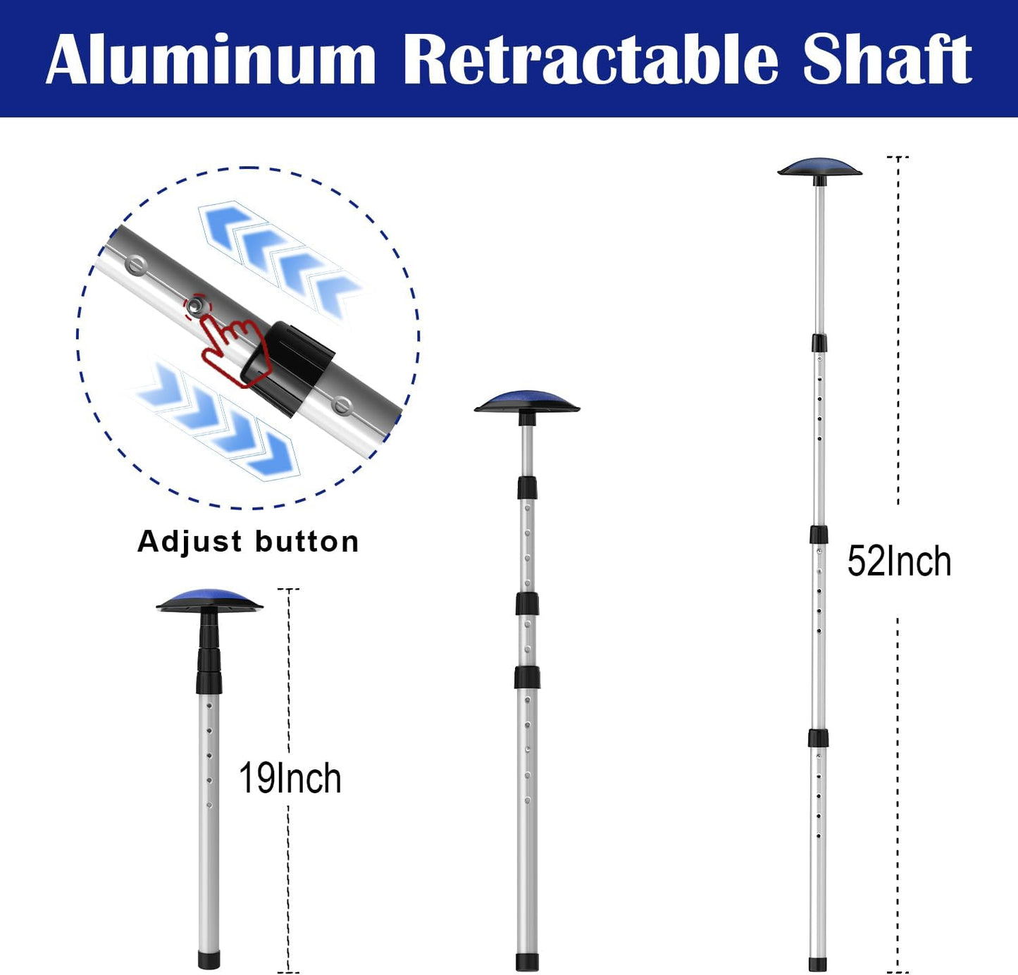 Golf Travel Bag Support Rod,Aluminium Golf Travel Bag Pole 52In to Protect Golf Clubs from Impacts,Retractable Shaft Fit Golf Bag