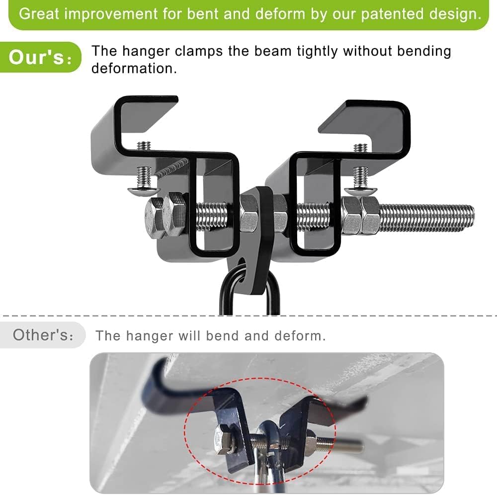 BeneLabel Punching Bag Hanger, Heavy Bag Mount, Boxing Bag Kit, Holder, Wall Mount, Accessories for Beam, 400KG Capacity