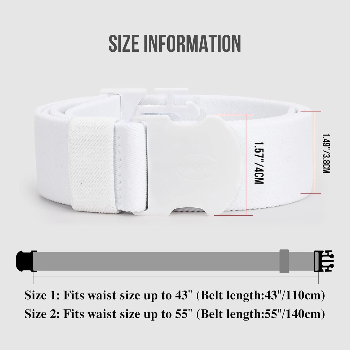 WHIPPY Mens Elastic Stretch Belt Unisex Adventure Web Belt for Women Men with Non-Metal Buckle Adjustable Belts